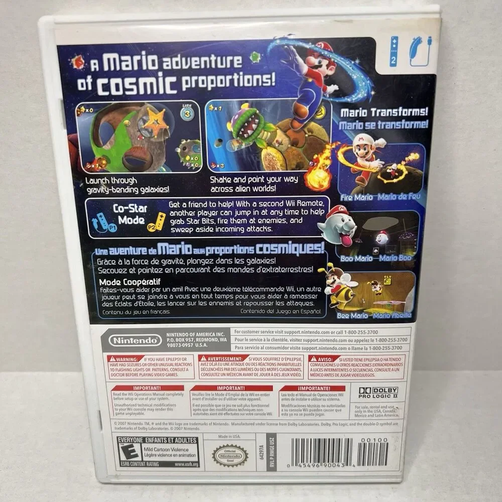 Super Mario Galaxy - Nintendo Wii Includes Case Manual